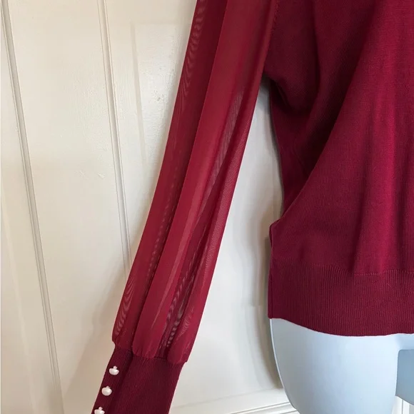 Absolutely Famous Deep Red Turtleneck Sweater - Picture 2 of 4